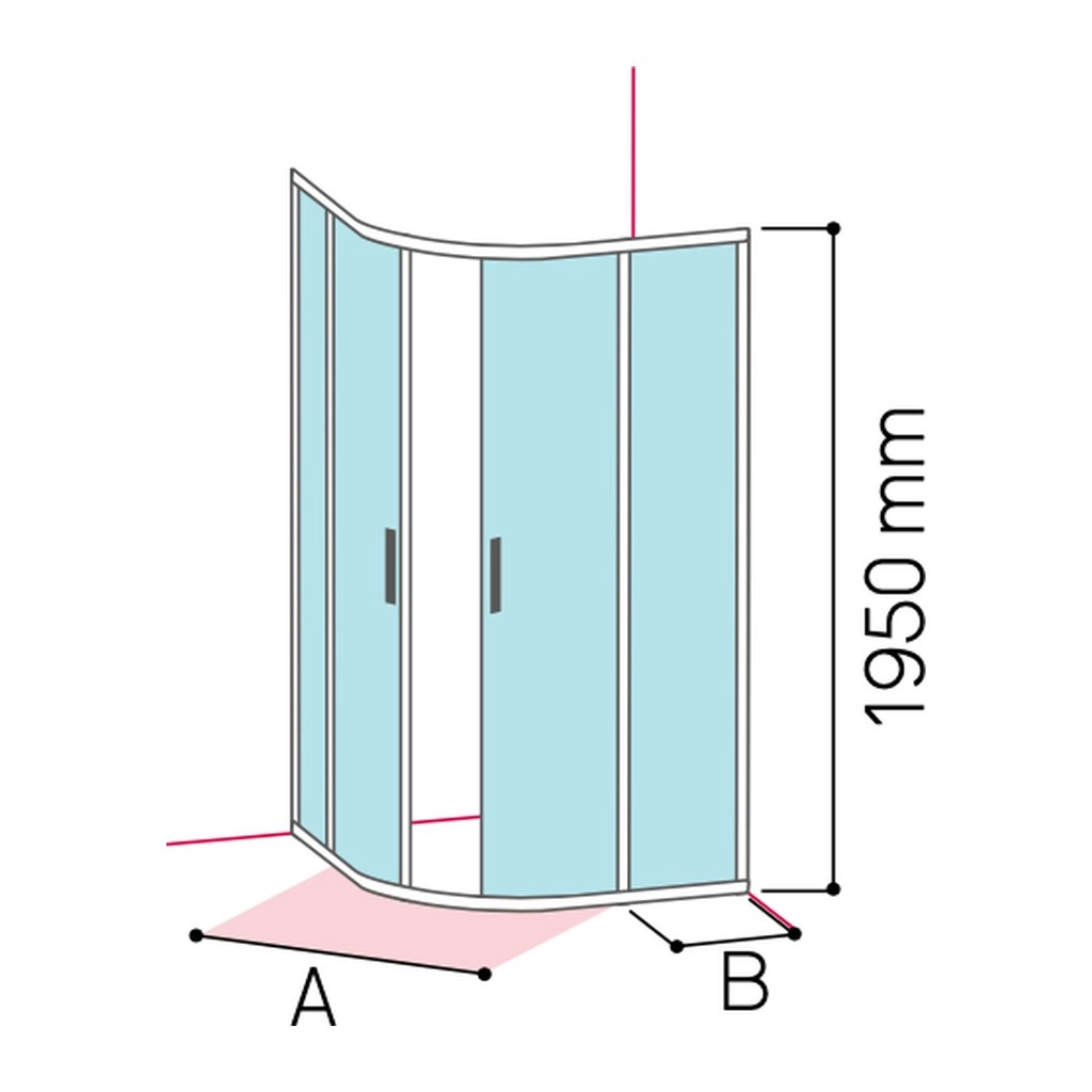 Sprchový kút 80cm rohový vstup s posuvnými dverami Glass 1989 Isy
